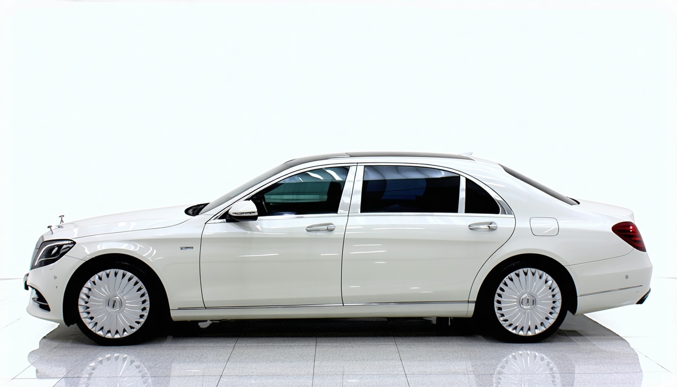 Luxury vehicle ready for airport transfer in Dubai